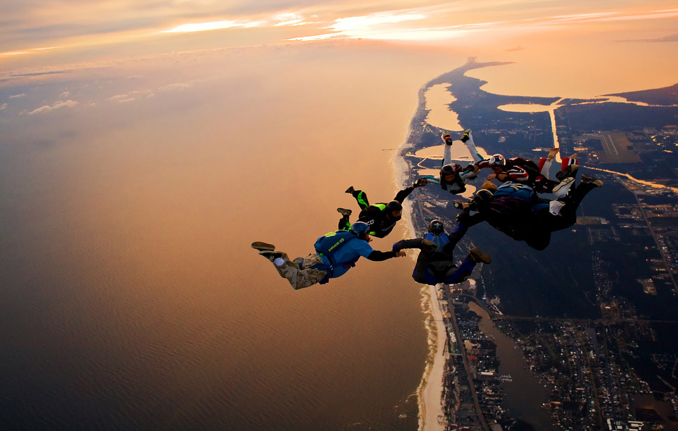 skydiving over los angeles