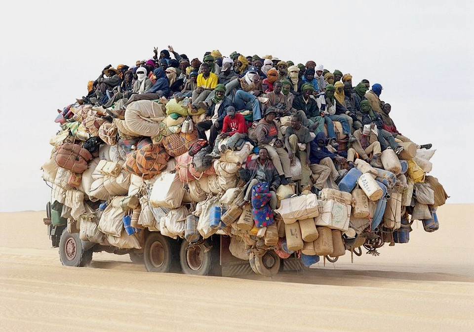 a little bit crowded transport
