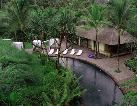 bali resort, deep into jungle