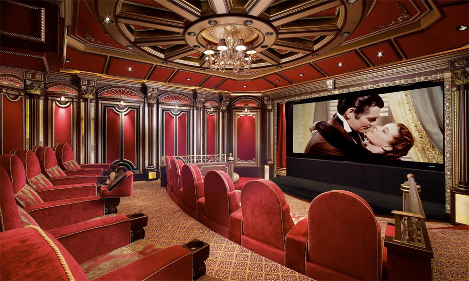 luxurious home cinema