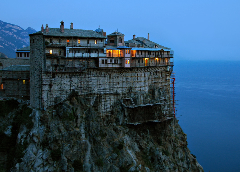 monastery on athos, greece