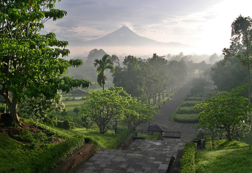 borobudur temple park, indonesia
