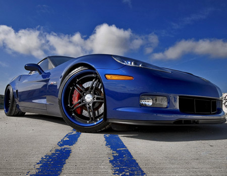 awesome blue corvette z06