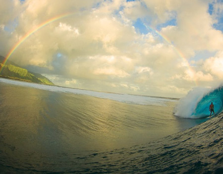 surfing perfection, tahiti