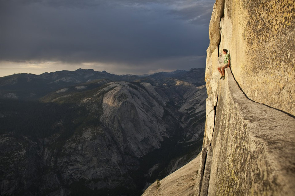free climber and california`s yosemite valley