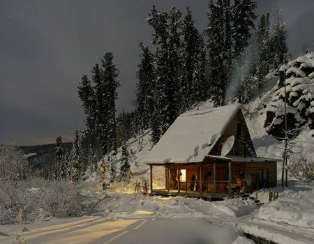 forest lodge in siberia
