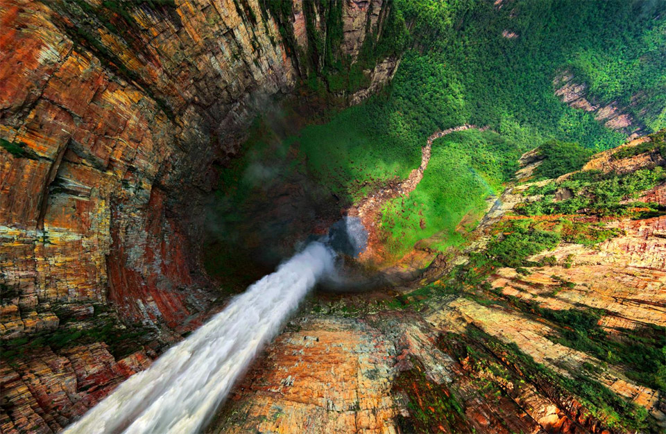dragon falls from above