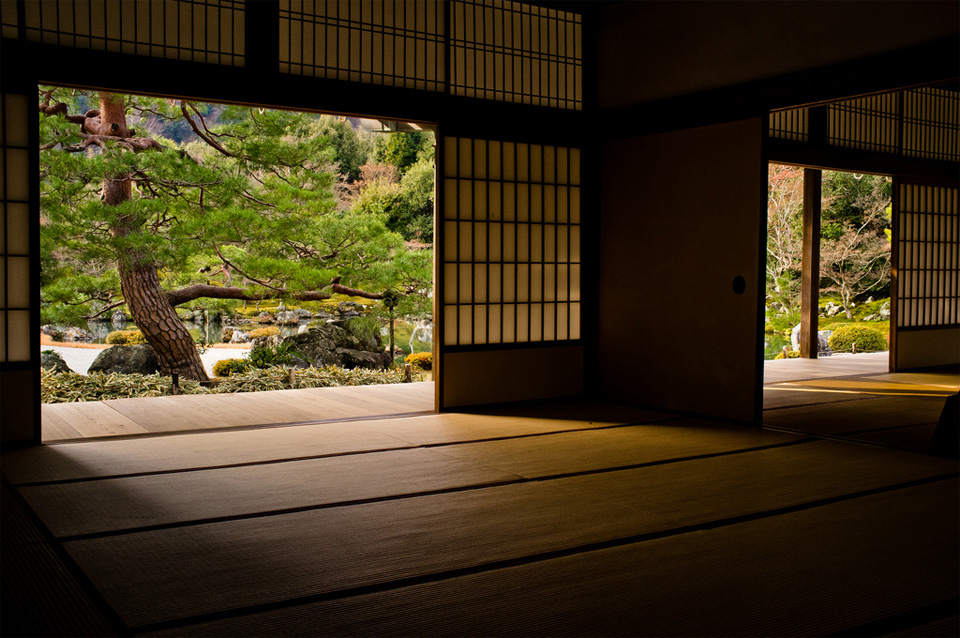 the inside of a temple in kyoto, japan