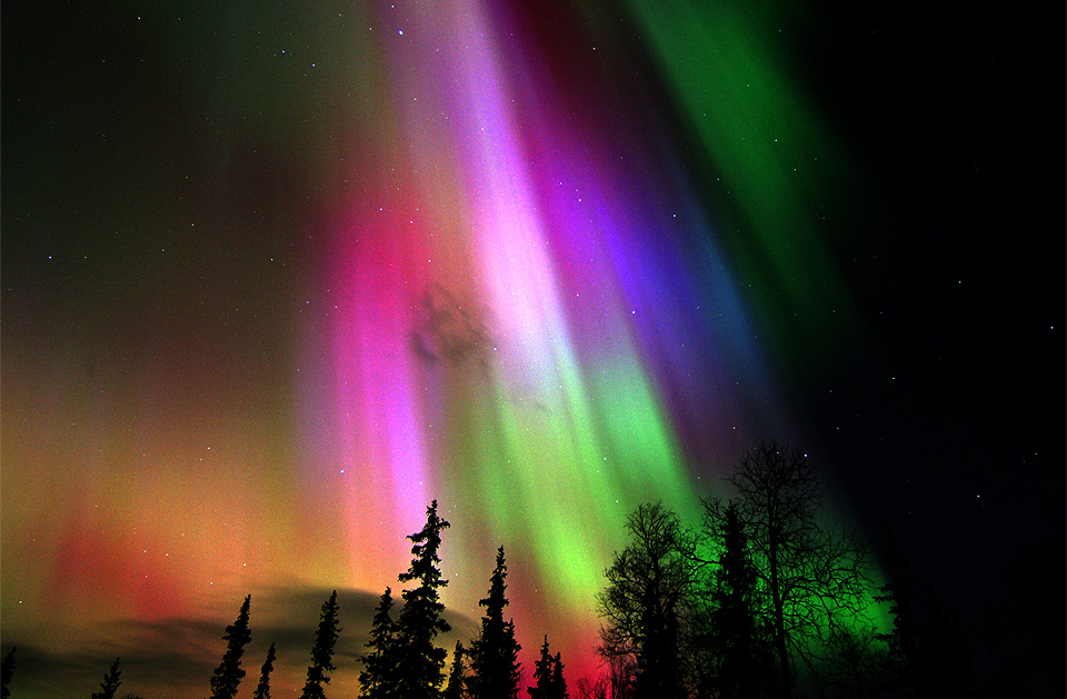colorful aurora borealis over finland