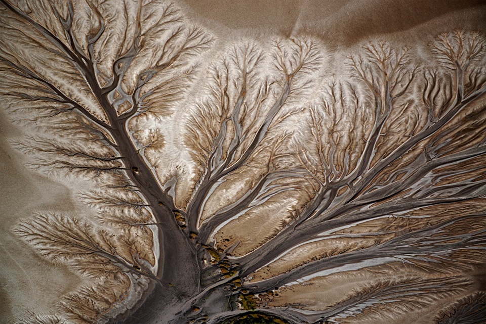 art made by nature, dried up river delta
