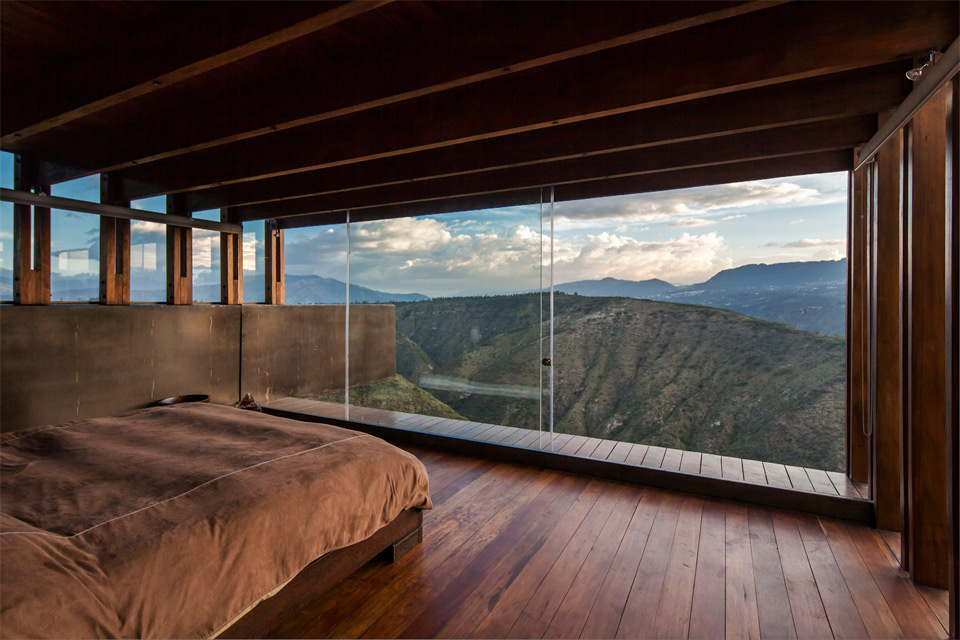 bedroom with a valley view