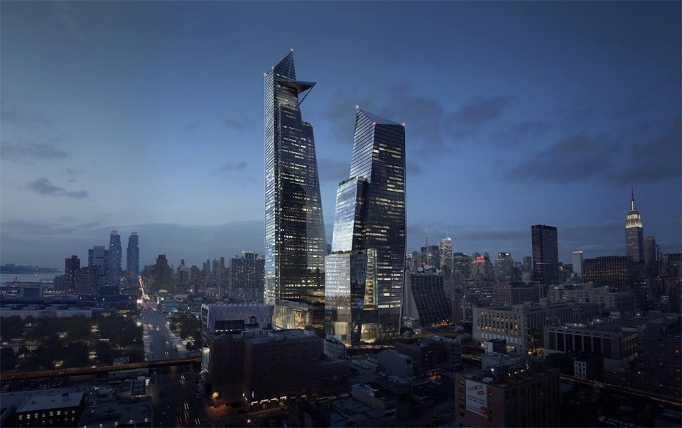 future hudson yards towers, new york