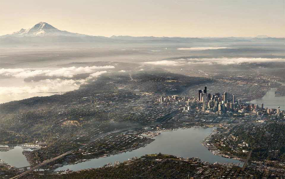seattle from air