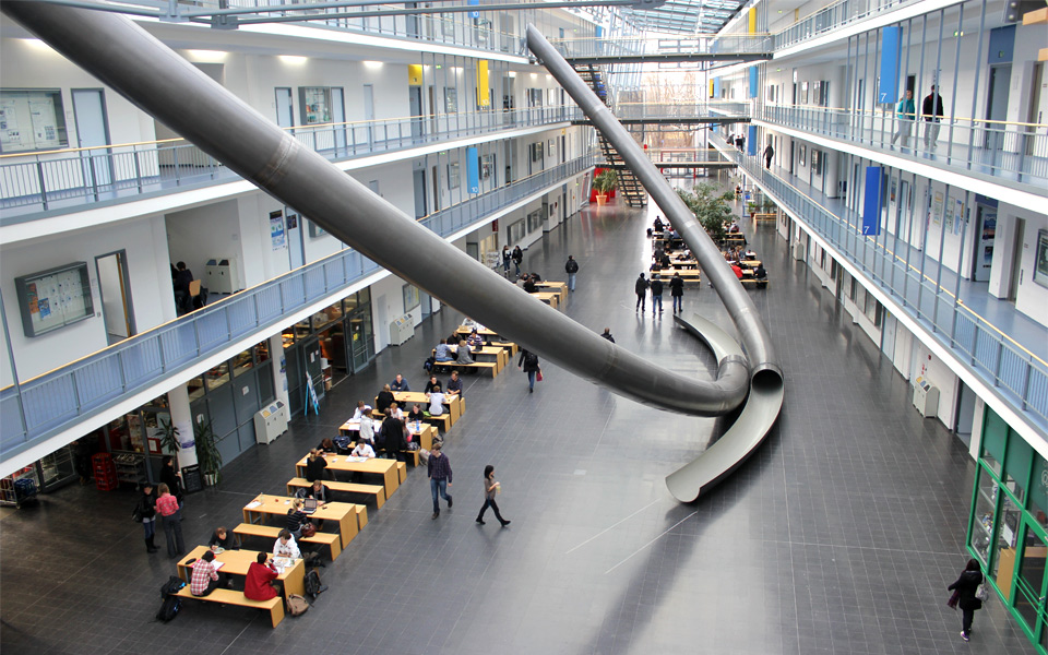 why use the stairs? university in munich, germany