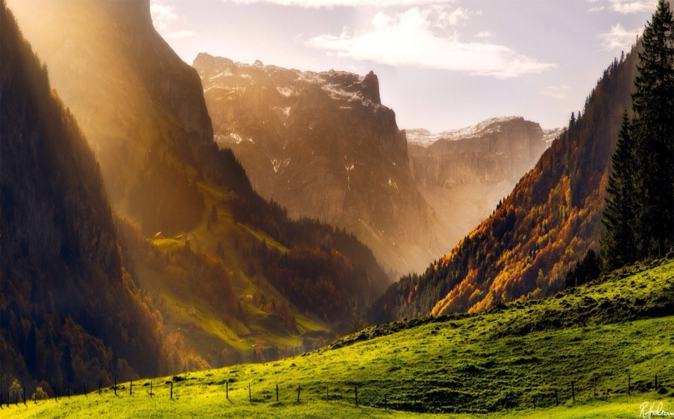 autumn in the swiss alps