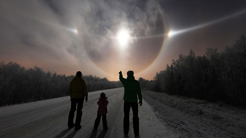 lunar halo sky phenomena, finland