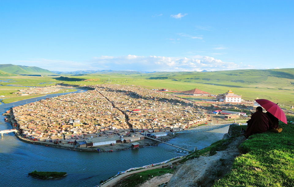 view on tibetan village