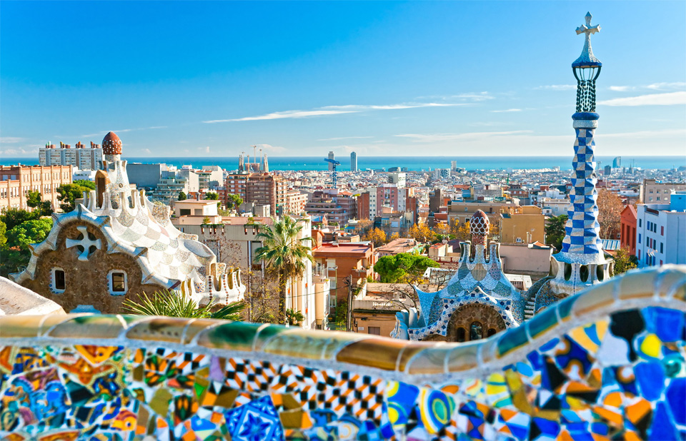 a magical view on barcelona