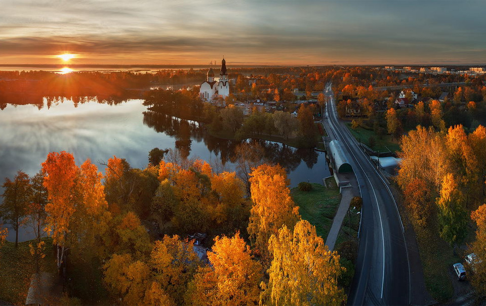 autumn in saint petersburg, russia
