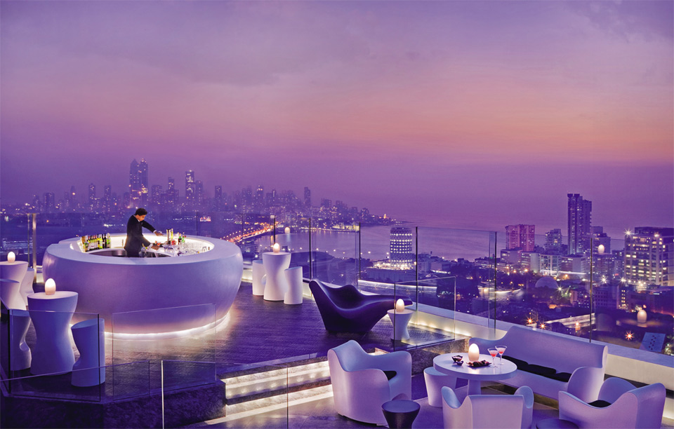 rooftop bar in mumbai, india