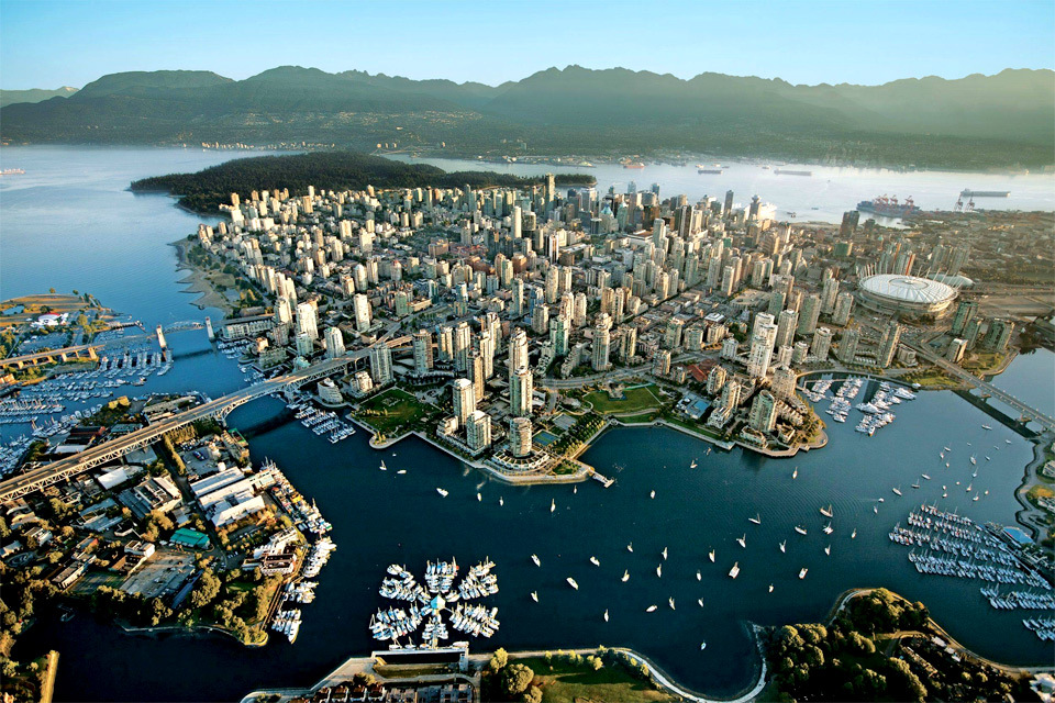 vancouver city from above