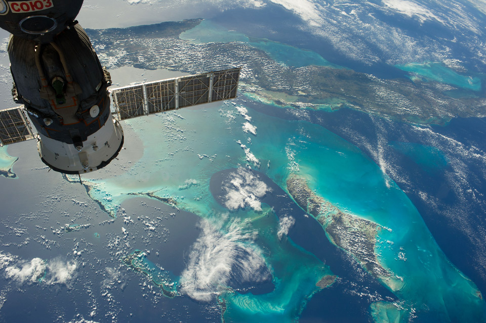 cuba and the bahamas taken from space