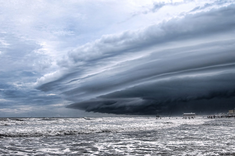 storm over beach, florida