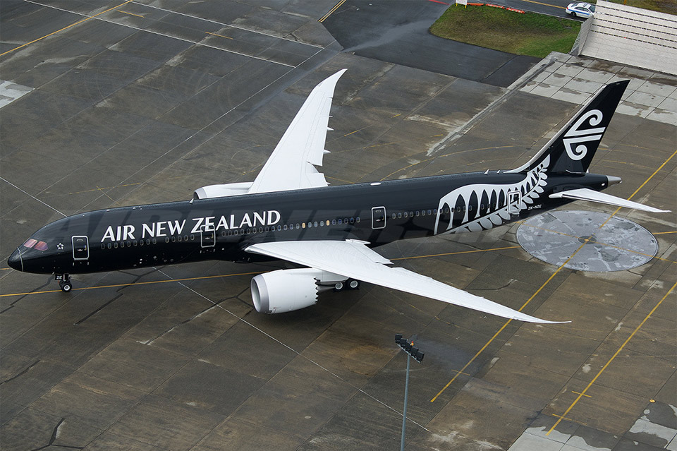 new black air new zealand boeing 787