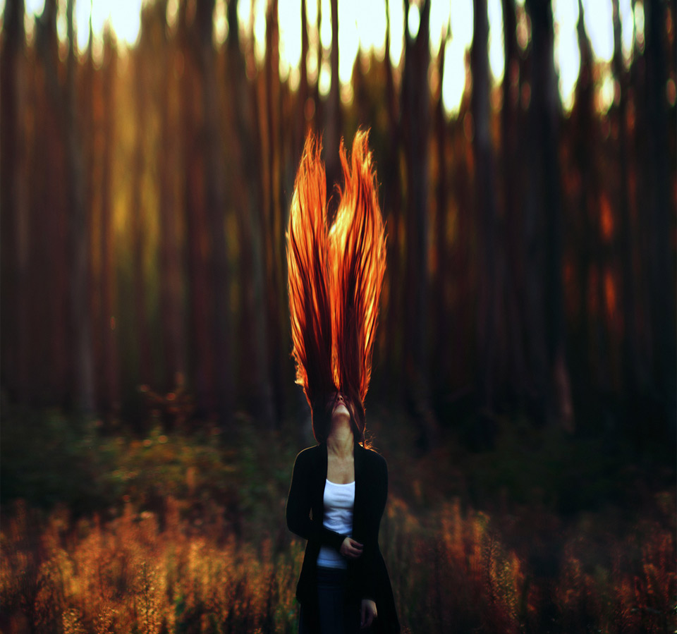 girl with a fire hair