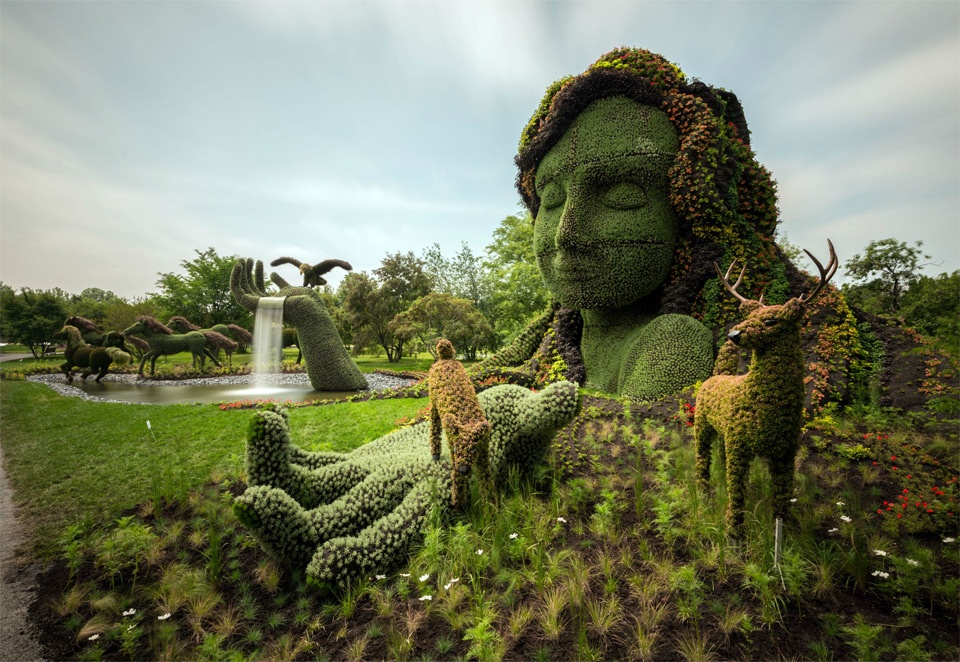 beautiful garden sculptures in montreal