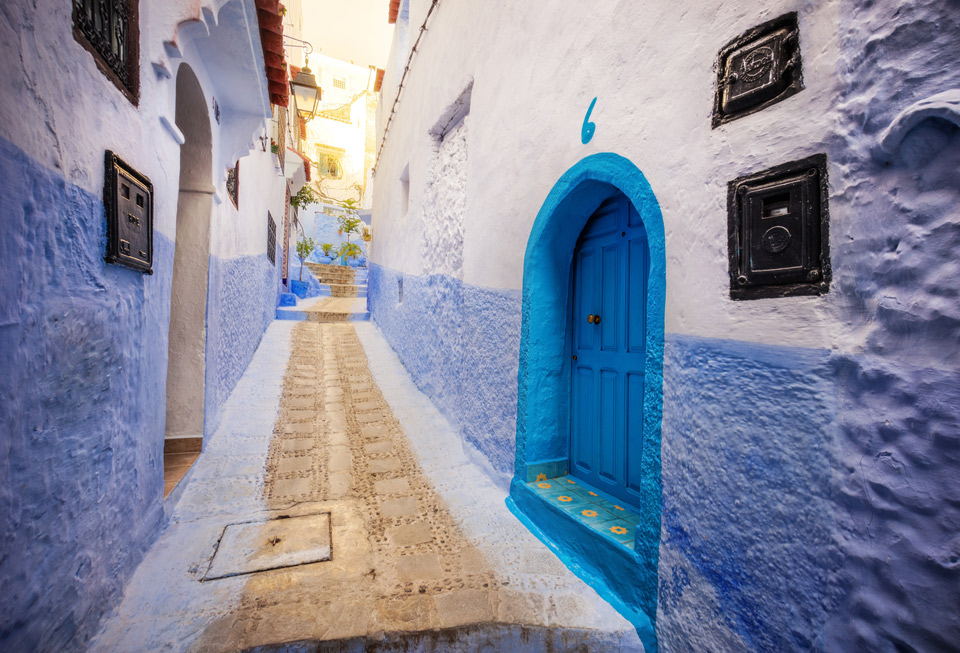 blue alley, morocco