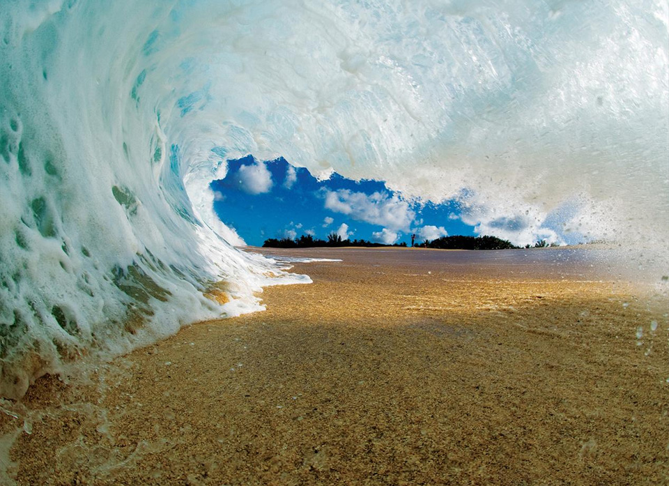 under the wave