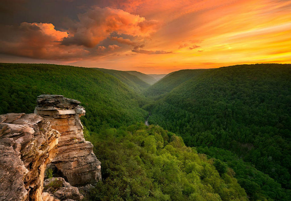 Sunset at Blackwater Falls State Park, West Virginia