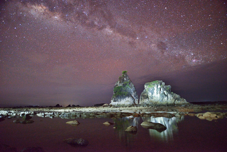 Milky Way At Sawarna Beach, Indonesia