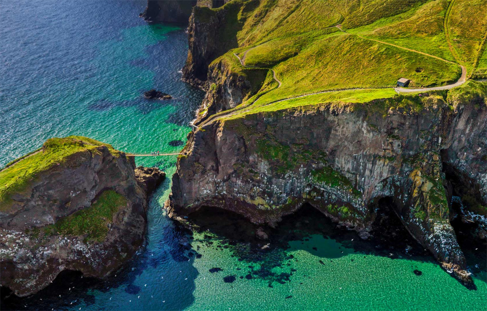 Rope Bridge At Northern Ireland