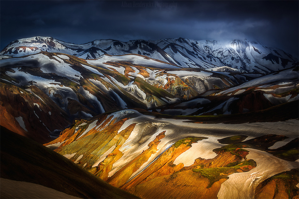 Shadows And Lights Of Iceland Mountains