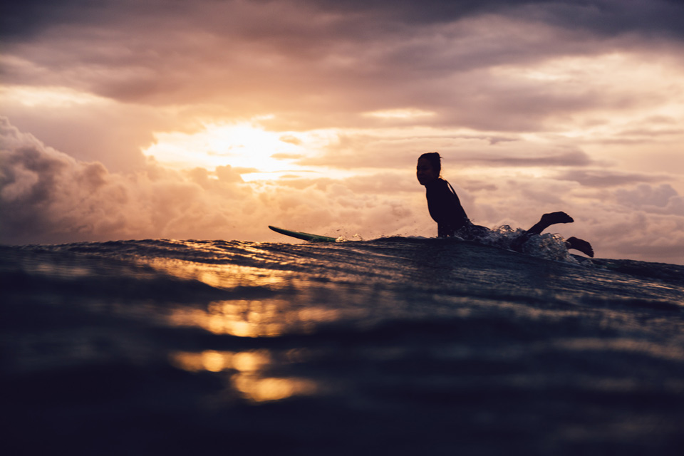 Surfing At Sunset, Australia