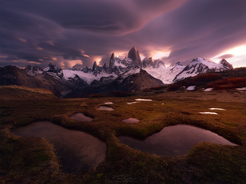 Lenticular Clouds Over The Fitz Roy, Patagonia, Chile