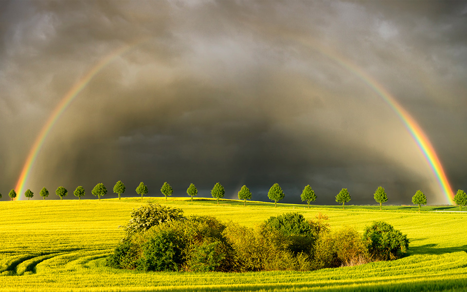 Sun, Rain And Rainbows In Poland