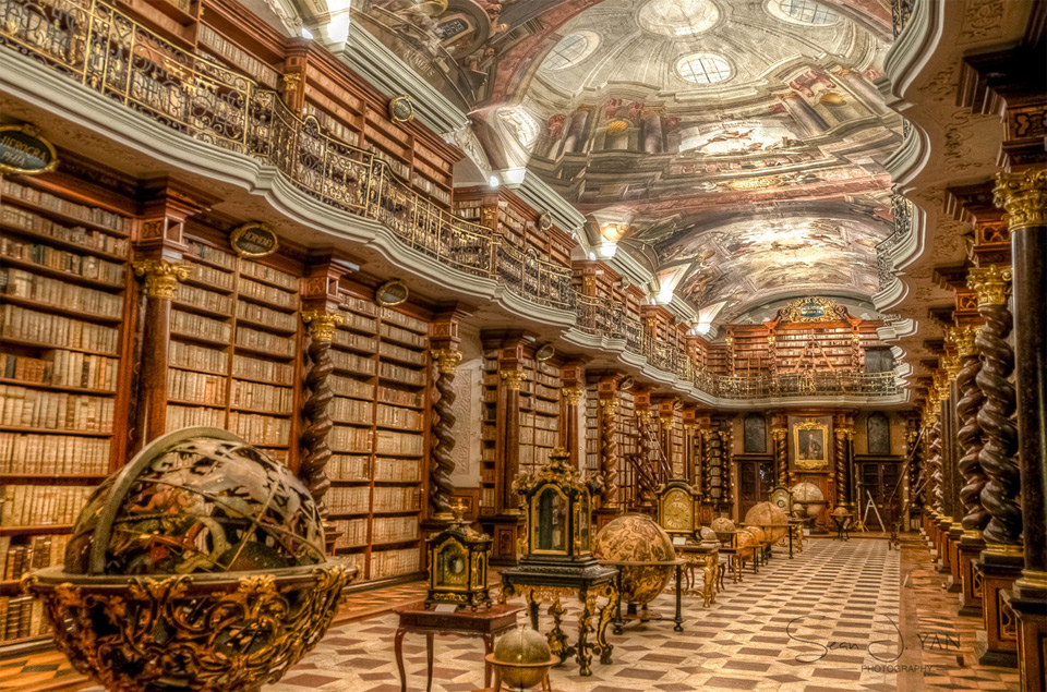 Beautiful Baroque Library, Prague