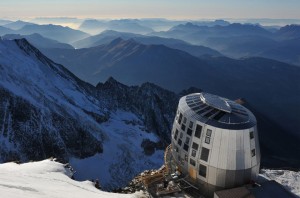 Futuristic Steel Cabin, Mount Blanc, France