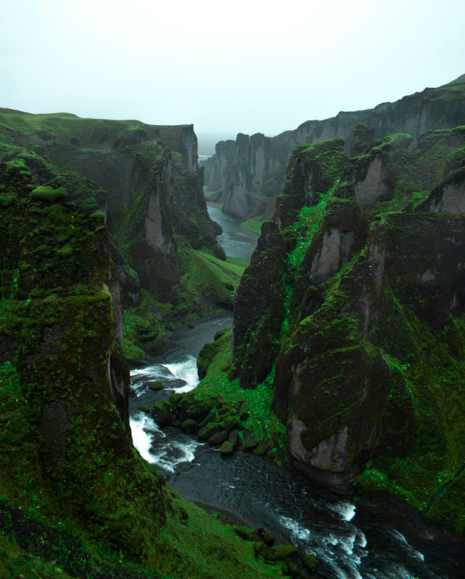 Green Cliffs of Iceland