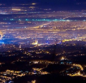 city of zagreb at night, croatia