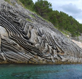 strange rock formation, norway