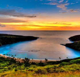 Sunset At Hanauma Bay, Hawaii