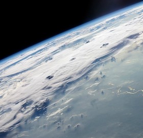 north pole from outer space