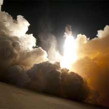 launching space shuttle