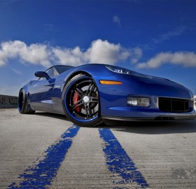 awesome blue corvette z06