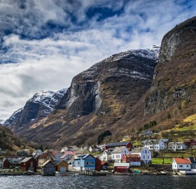 village in the fjords, norway