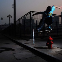 skateboard street jump
